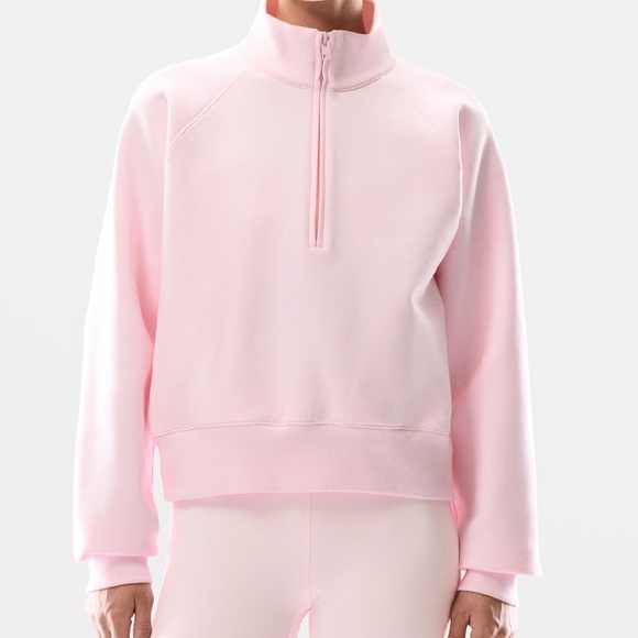 Aritzia Sweaters - Aritzia Women's Pink Half-Zip Sweater AfterFX™ Dash 1/2 Zip Sweater